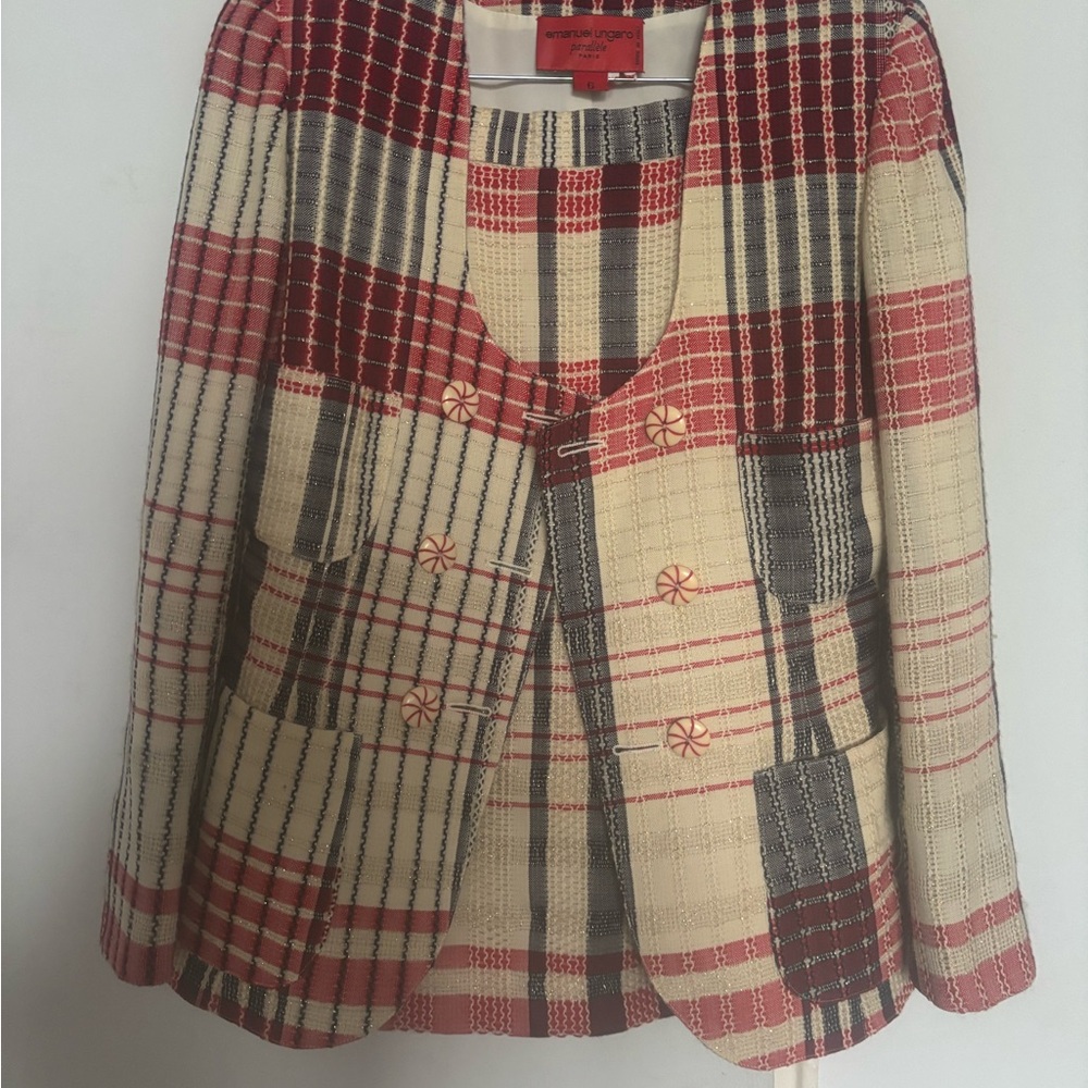 Americana Vintage Suit Skirt Set